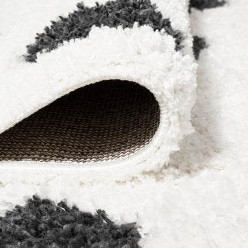 Pere Modern Charcoal Dot Shag Area Rug